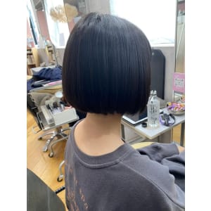 斜めバング/グレージュカラー/デザインカラー/学芸大学