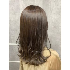斜めバング/グレージュカラー/デザインカラー/学芸大学