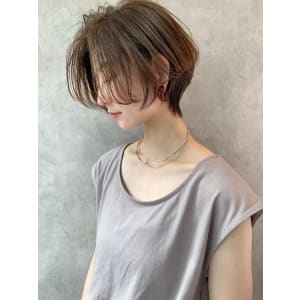大人可愛い小顔ひし形クビレ丸みボブ20代30代大人ショート