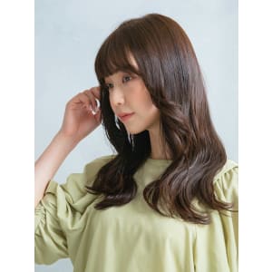 三軒茶屋_レディース_ロング_ベージュ_コテ巻き_パーマ