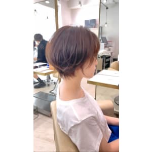 大人可愛い小顔ひし形クビレ丸みボブ20代30代大人ショート