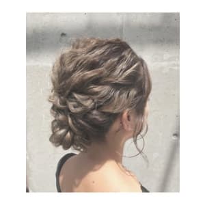 結婚式★ヘアセット★大人ルーズヘア★ノットヘア