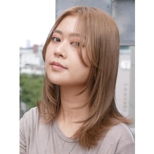 三軒茶屋_レディース_ロング_ハイトーン_ブリーチ_レイヤー