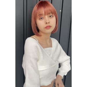 流行りのハイトーンピンクボブ
