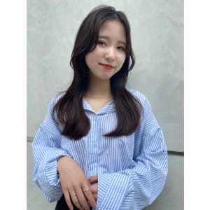 顔まわりカット　韓国ヘア　前髪　haruhi