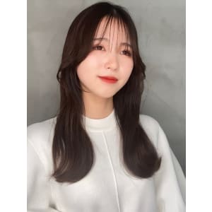 顔まわりカット　韓国ヘア　くびれヘア　haruhi