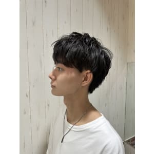 メンズマッシュアイロン無し無造作セット