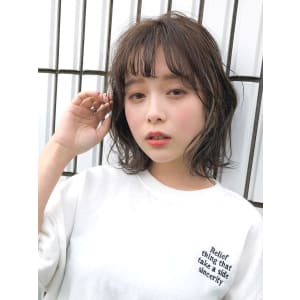 三軒茶屋_レディース_ミディアム_グレージュ_ハイトーン_