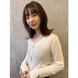三軒茶屋_レディース_セミロング_くびれ巻き_コテ巻き_小顔