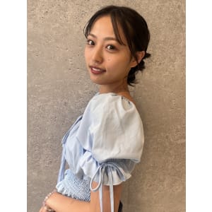 三軒茶屋_レディース_セミロング_ヘアアレンジ_ヘアセット_