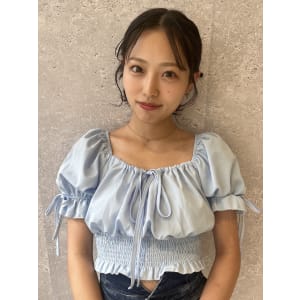 三軒茶屋_レディース_セミロング_ヘアアレンジ_ヘアセット