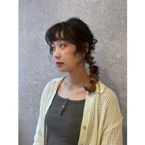 三軒茶屋_レディース_ロング_編み下ろし_アレンジ_小顔