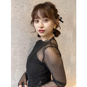 三軒茶屋_レディース_ヘアセット_アレンジ_ツイン_ガーリー