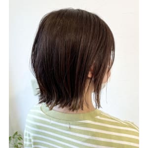大人可愛い/切りっぱなしボブ/ナチュラルベージュ