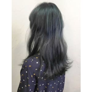 【Reir下北沢】*ゆる巻きロング+アッシュブラック*