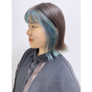 インナーカラー×ターコイズブルー【池袋美容室　uchla】