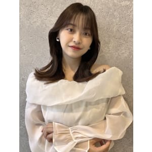 三軒茶屋_レディース_コテ巻き_韓国巻き_パーマ_ブラウン