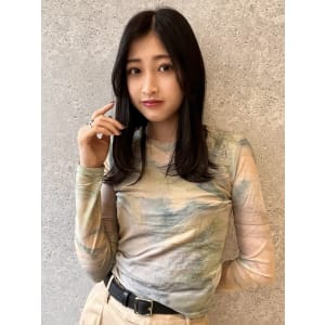 三軒茶屋_レディース_ロング_ストレート_外ハネ_髪質改善