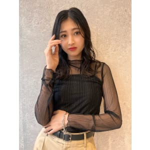 三軒茶屋_レディース_ロング_ヘアアレンジ_コテ巻き_小顔