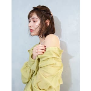 三軒茶屋_レディース_ミディアム_ヘアアレンジ_ボブ_小顔