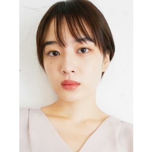 三軒茶屋_レディース_丸みショート_ナチュラル_小顔_黒髪
