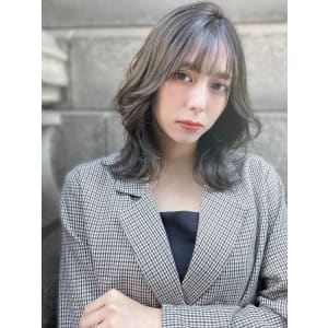0代40代人気☆韓国風外ハネくびれミディ
