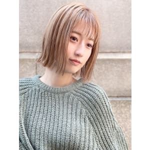 20代30代人気☆透明感抜群。切りっぱなしボブ