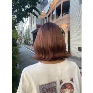 ≪　秋ピンクブラウン×切りっぱなしボブ　≫