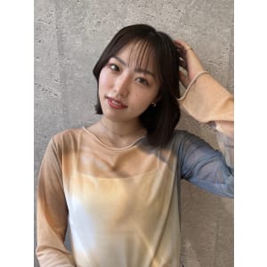 三軒茶屋_レディース_ミディアム_ブラウン_ボブ_ナチュラル