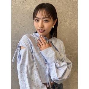 三軒茶屋_レディース_ミディアム_ブラウン_ボブ_ナチュラル