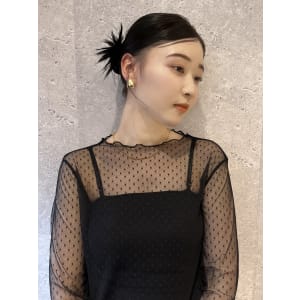 三軒茶屋_レディース_セミロング_ヘアアレンジ_ヘアセット_