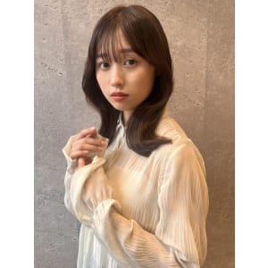 三軒茶屋_レディース_セミロング_コテ巻き_韓国巻き_くびれ