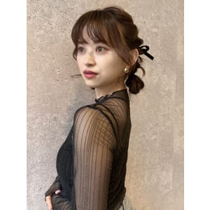 三軒茶屋_レディース_ヘアアレンジ_ヘアセット_ブラウン