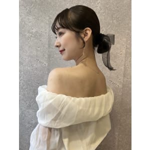 三軒茶屋_レディース_セミロング_ヘアアレンジ_ヘアセット