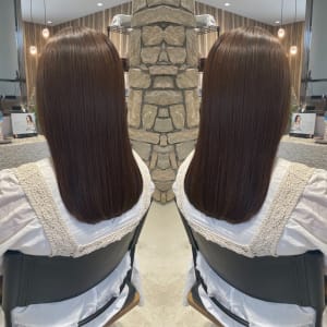 透明感カラー、トリートメント