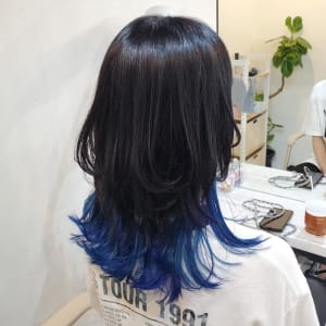 青系多色使いインナーカラーウルフ - Fave【フェイブ】掲載中