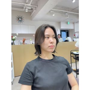 透明感カラー　ボブ