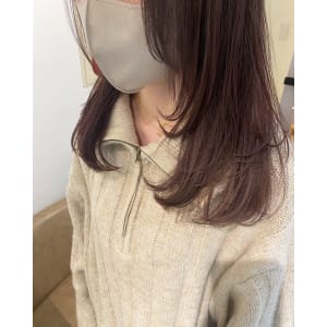 髪質改善艶髪ベージュ韓国透明感シースルーレイヤーカット渋谷
