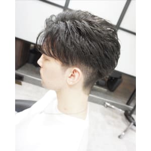 メンズ無造作パーマスタイル