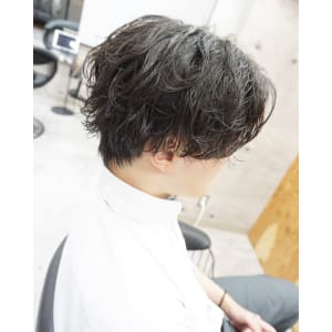 メンズ無造作パーマスタイル