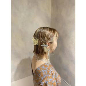結婚式お呼ばれヘア　ボブ