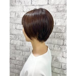 カジュアルショートヘア/髪質改善/縮毛矯正/カット/カラー