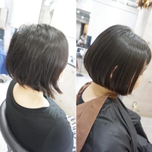 髪質改善ハーフ縮毛矯正スタイル