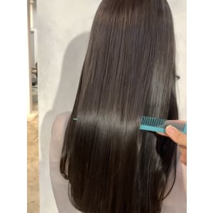 韓国風ロングレイヤー 髪質改善×グレージュアッシュ オンブレ