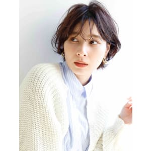 丸みショートボブ シースルーバング チョコレートカラー - HAIR&HEADSPA SQUARE*UNO HAKATA【ヘアアンドヘッドスパ スクエアウーノ ハカタ】掲載中