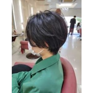 20代30代40代小顔ハンサムショートアッシュブルーブラック