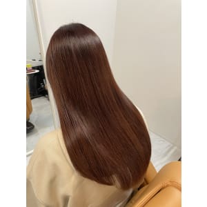 ブリーチなし/ピンク/艶カラー/髪質改善/トリートメント