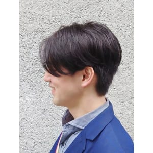 【マノハル メンズスタイル】コンマヘア×センターパート