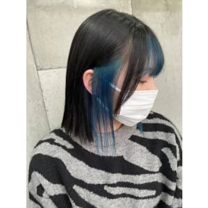 Rumor ×【BLUEインナー】透明感ブルーカラー小顔ボブ