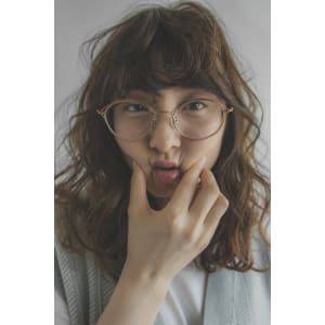 黒髪/グレーベージュ/レイヤーロング/前髪パーマ/韓国